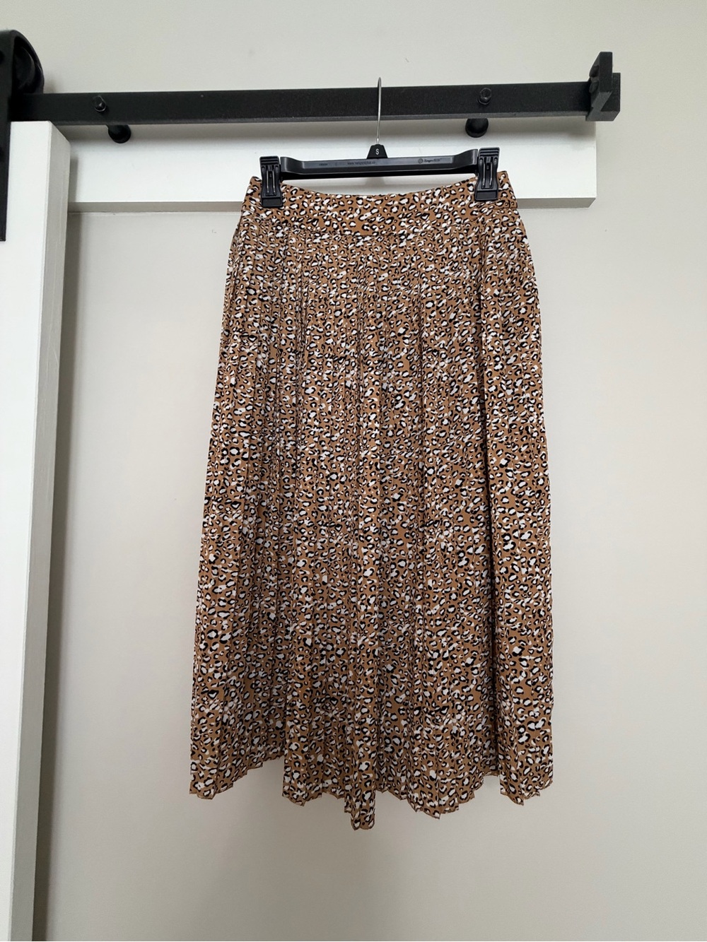 J Crew size 0 Women's Brown Leopard Print Midi Skirt